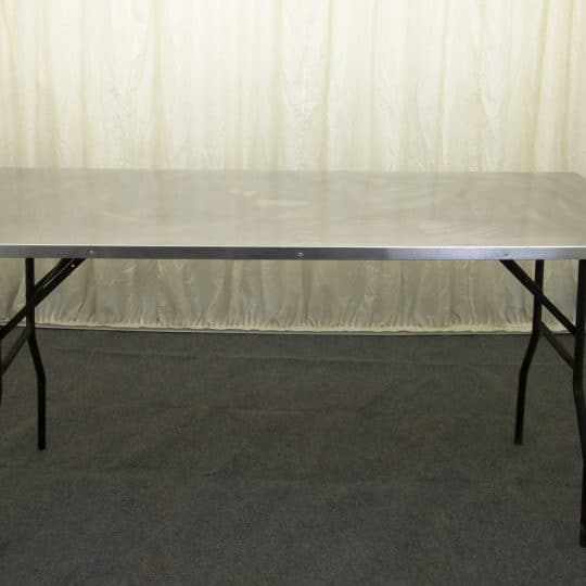 stainless steel trestle table - prep table - furniture hire